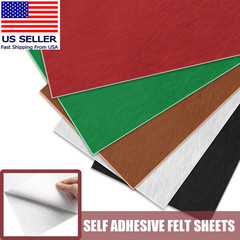 10 Pack Self Adhesive Felt Sheets – White Felt Fabric with Adhesive Backing – Pe