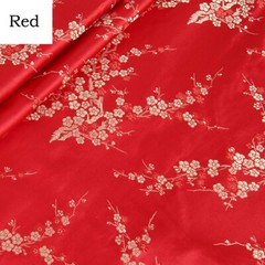 Chinese Traditional Blossom Brocade Cheongsam Dress Fabric Floral Embroidered