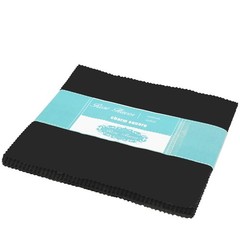 Pre-Cut Charm Packs Cotton Square Bundle 5×5 Inches Quilting 4.8×4.8, Black