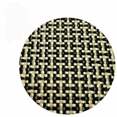 Yellow+Black Aramid Carbon Fiber Blended Cloth Fabric 50cm(L) 100cm(W) 200gsm