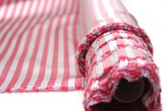 100%silk Pink Striped Silk Fabric by the Half Yard 27″ Width F195
