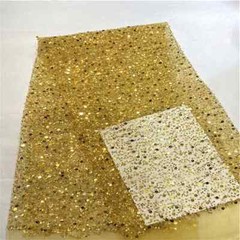 130cm Sparkling Sequin Beaded Lace Mesh Fabric For Wedding Dress Sewing DIY Trim