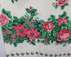 Wamsutta Hallmark Cards Christmas Tablecloth Fabric 1 Yard x 70 Inches wide