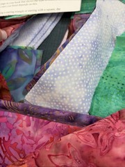 Batik Fabric Scraps And Strips For Mini French Braid Quilting. Multiple Colors