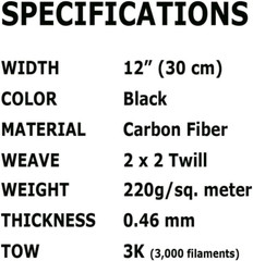 Tejido de fibra de carbono – Sarga 2×2 – 3K/220g