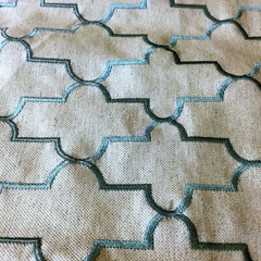 6 Remnants Designers White/Blue Fabrics for Pillow Covers Small Projects No 3