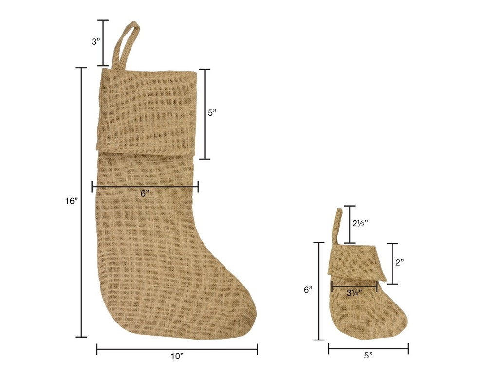 Burlap Stocking – 10″W x 16″H (1 Stocking)