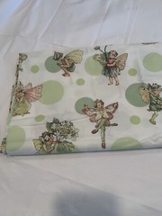 Morning Dots Flower Fairies Cicely Mary Barker 2009 Quilt Sewing Fabric 2 Yards