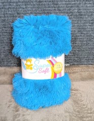 kullaloo Shaggy Blue Faux Fur Fabric 3/4 inch Pile, 20 mm Plush Minky Fabric
