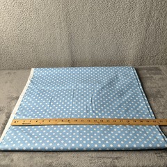 Waverly Blue White Polka Dot Quilting Fabric 4.25 Yards Cotton Sewing Yardage