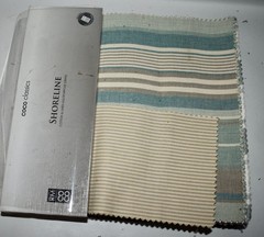 Big FABRIC SAMPLE BOOK Multi-Color Ticking Stripe SHORELINE 75pcs LOT Cotton