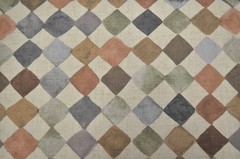 Izmir Sienna Multicolored Harlequin Check Regal Multipurpose Fabric
