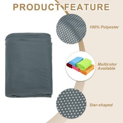 PATIKIL Wide Mesh Fabric 62 Inch 2 Yard Gunmetal Gray Polyester