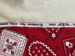 Cotton Fabric Cute Flower Heart Bandana 44”x 36”By Cranston print work 00