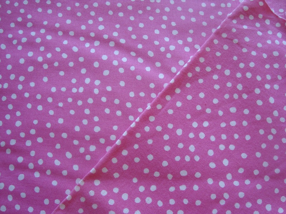 White Dots on Rose PINK 1 Yd x 44″ Wide 100% C Keepsake Calico Brand NEW BTY