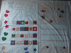 Angel Chorus Christmas Advent Calendar Cut Sew Fabric Panel vintage