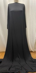 100% Silk Gabardine Black A Rare Luxurious Fabric By The Yard 56 Inches Wide