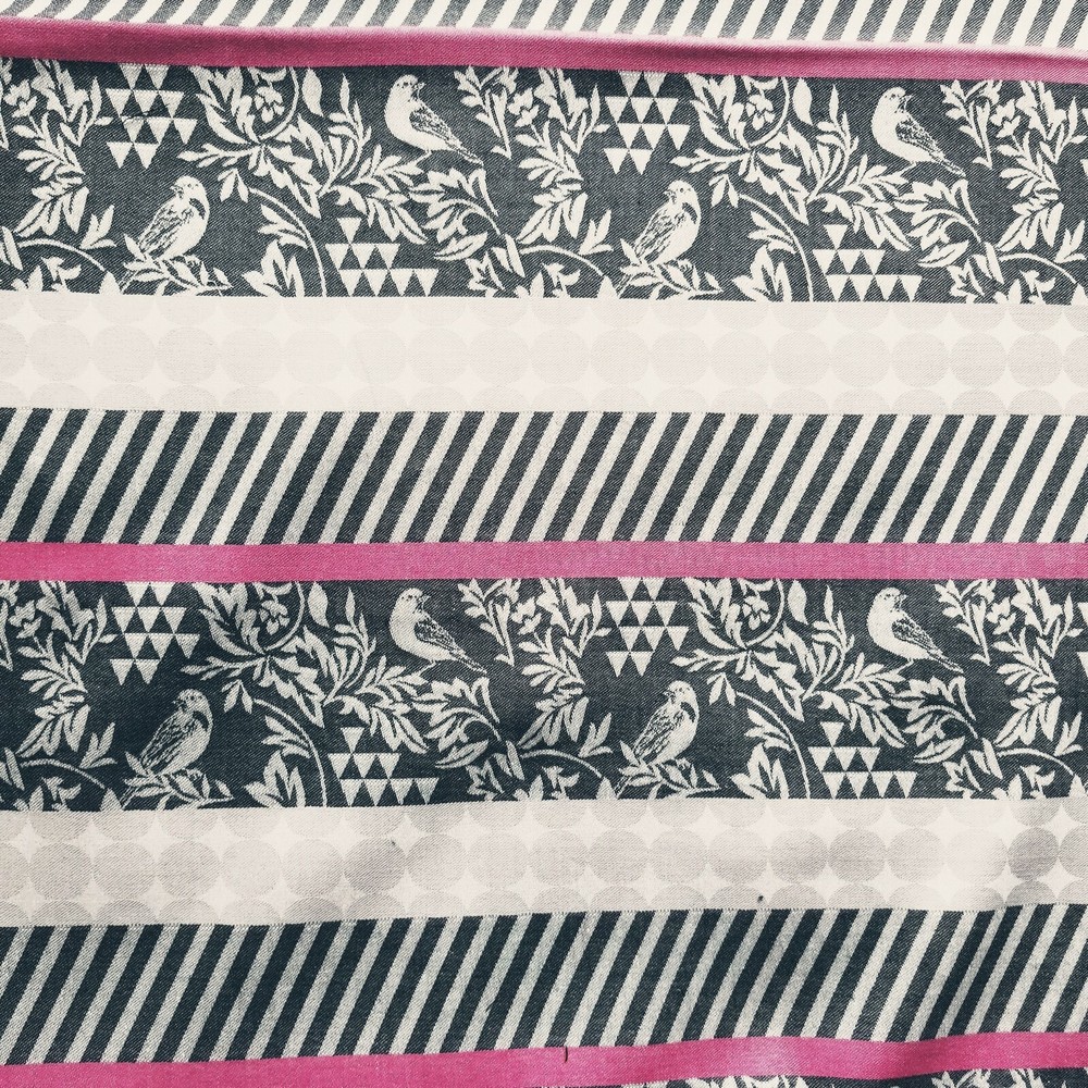 UNIQUE Cotton Jacquard from Echino of Japan – Birds, Geometric, Beautiful!