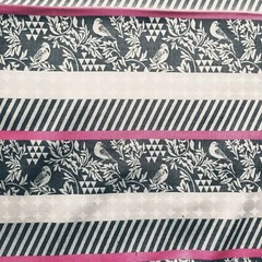 UNIQUE Cotton Jacquard from Echino of Japan – Birds, Geometric, Beautiful!