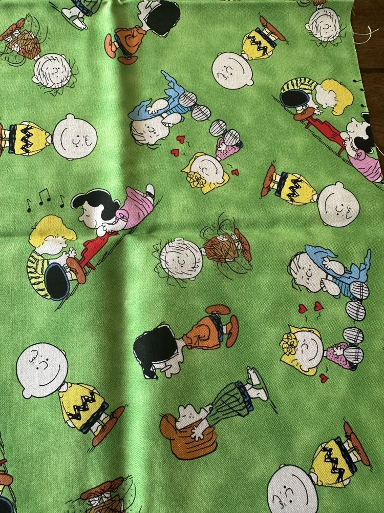 Peanuts Comics Characters Fabric Print: 18 1/4” x 43 1/2”