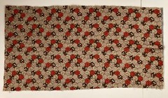 Vintage 80s QUILTED Patchwork Cheater Fabric Autumn Colors 20×40″ Remnant