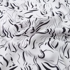 55” Wide Classic Black White Viscose Fabric Soft Rayon Material For Dress Shirt