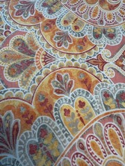 RICHLOOM FLORAL SCREEN PRINT FABRIC REMNANT SEWING PROJECT 1.5 YD X 54″