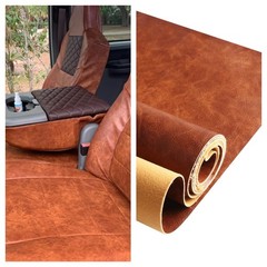 36×54 in Dark Brown 1.2mm Thick Faux Leather Waterproof Upholstery Fabric