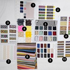 Fabric Swatches for Fashion Design Textile Colour Prediction Book,10 Mix Cards