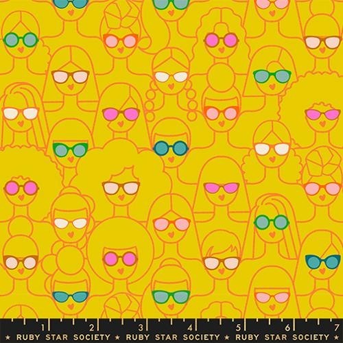 1/4 Yard 9×42 Ruby Star Society Poolside Too Shine Girl Shine Golden Hour Cotton
