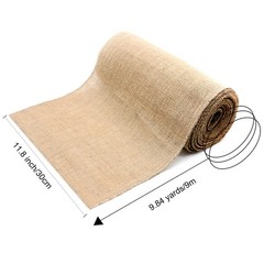 12 Inch x 10 Yard Natural Burlap Fabric Roll For Wedding Crafts Home Decor DIY