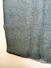 Antique Japanese Kaya Hemp Fabric Deep Green 90x290cm Boro Textile Remake
