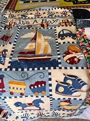 Lot of Boys Fabric Clothworks Road, Moda It’s a Boy, Space Backpack, Caterpiller