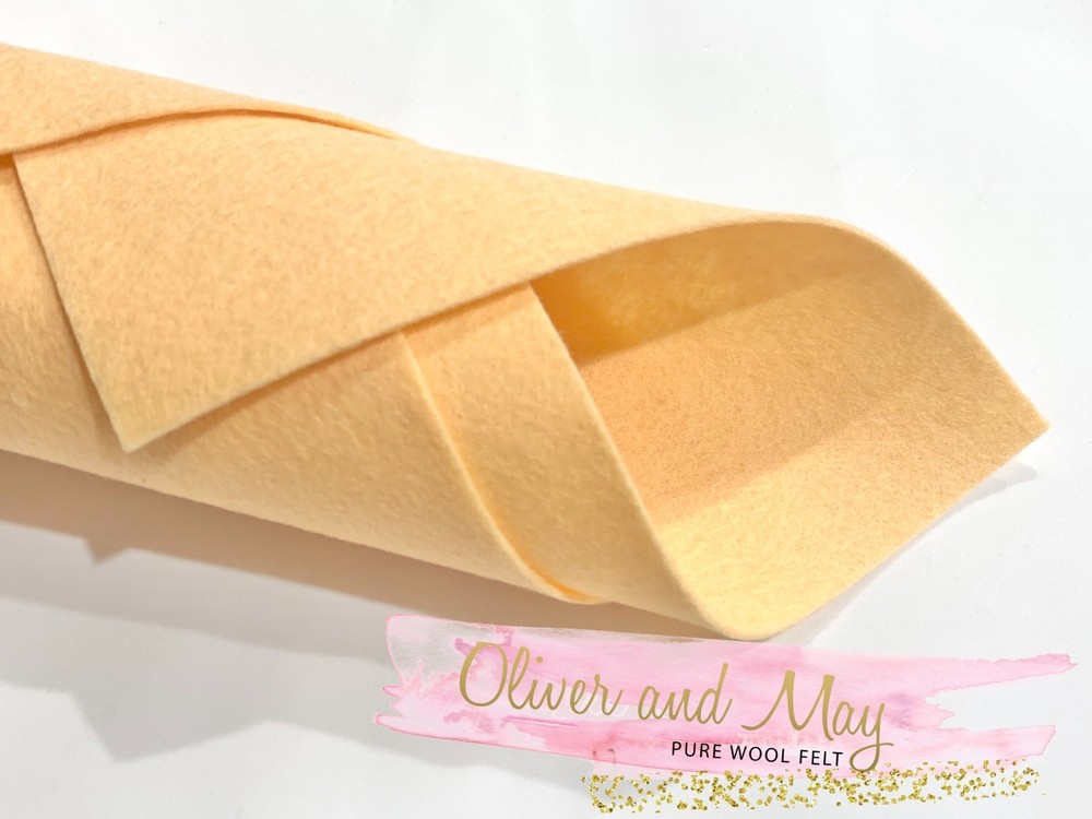 1mm Peach Flesh Merino Wool Felt Sheet 20 x 30cm – No. 9 Sydney Seller