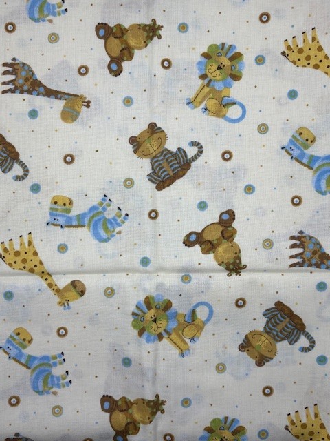 Safari Animal Fabric David Textiles Cotton 44″ 1 Yard