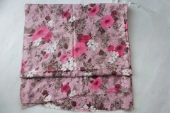 50s Pink Floral Rose Polished Cotton Fabric Remnant 42″Wx72″L 2yds Cottagecore