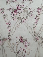Vintage 1996 Amadeus Floral Cotton Fabric 54”x204” Shabby Chic Roses Cottagecore