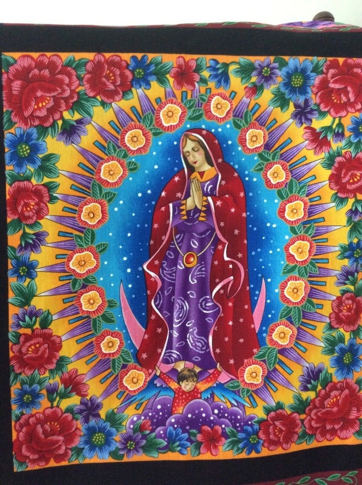 Kaufman Luana Rubin Enchanted Desert Virgin de Guadalupe by panel RARE! OOP!