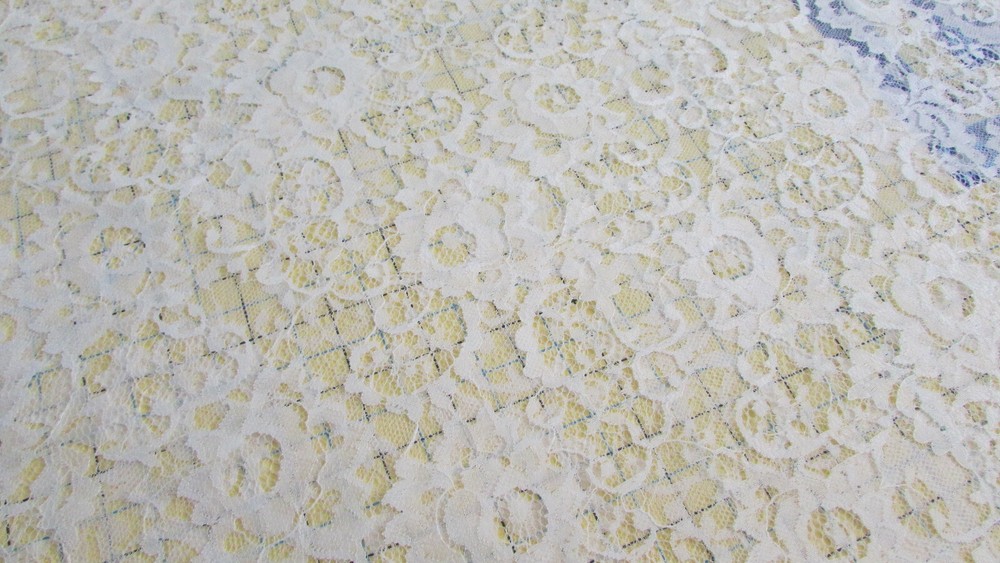 BTY ROSES FLORAL LACE Fabric Very subtle Off White/SNOW Color soft 56-58 Wide