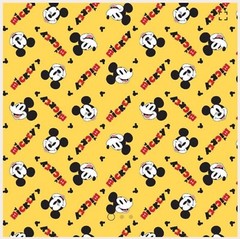 Mickey and Friends: Mickey Vibes on Yellow- Camelot Fabrics Sold by the Yard
