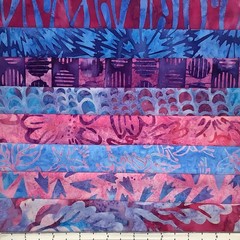 8 Fat Quarters Magenta & Blue Batik Lunn Fabric FQ Pack 100% Cotton Pink Grape