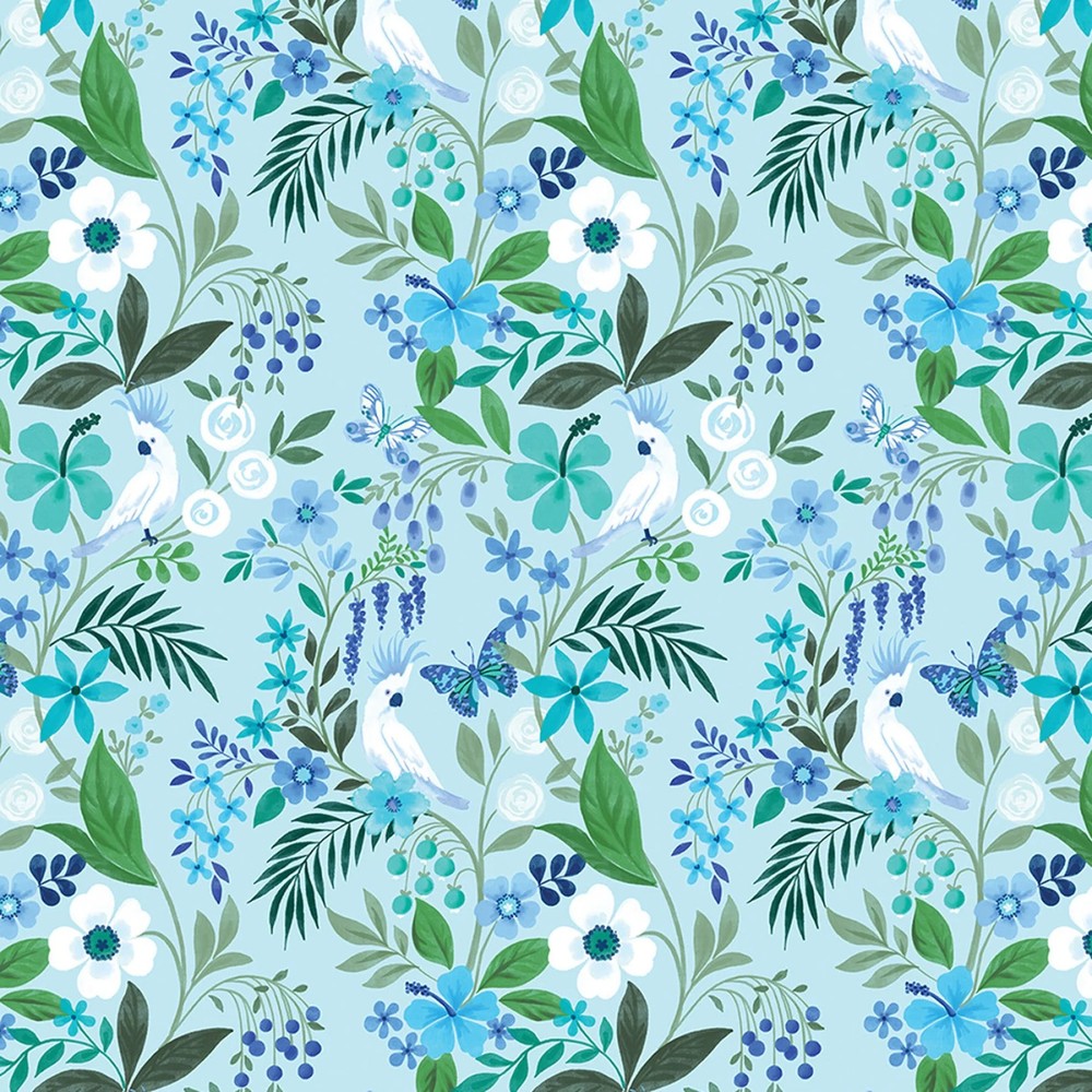 BENARTEX – Capri by Kanvas Studio – Capri Garden – Blue ,1/4 yard