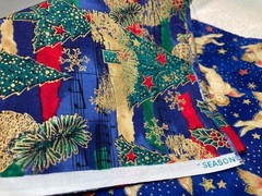 Christmas Fabric Lot of Cut Cloth – 1 Pound 11 Ounces – About 6 Plus Yards
