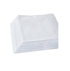 Men White Handkerchiefs 45cm 100% Cotton Hanky Hankies – 1p 2p 10p 40p 100p 200p