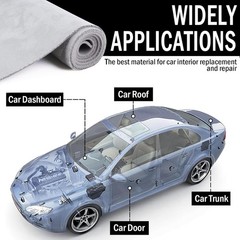 Premium Light grey Headliner Fabric Foam Backing For Car Ceiling Fabric Repair