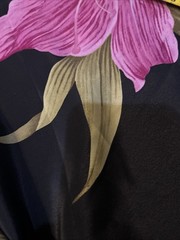 Harriet Sawyer For Euro American Text Corp Fabric Black Pink Lilly 161x 116”
