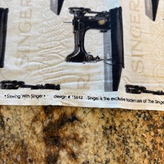 1 yard Singer Featherweight Fabric Robert Kaufman 2016 Sewing with Singer 15642