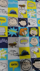 Peanuts Worldwide 2021 Flannel Fabric Checks Comic Grid 1 yd x 44″Snoopy & Gang