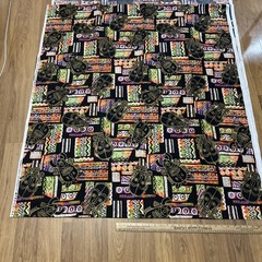 3.5 yds Huge Piece Vtg Fabric Shamash & Sons 1993 Pattern 3387 (108×44)