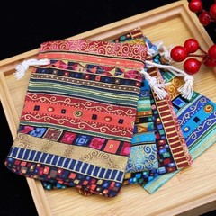 Ethnic Pattern Floral 100% Cotton Fabric 5Pcs Fat Quarters Bundle for Crafting